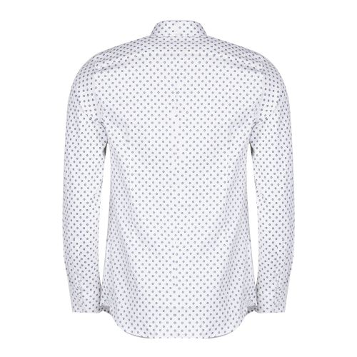 Mens White Hillgat Geo L/s Shirt 29246 by Ted Baker from Hurleys