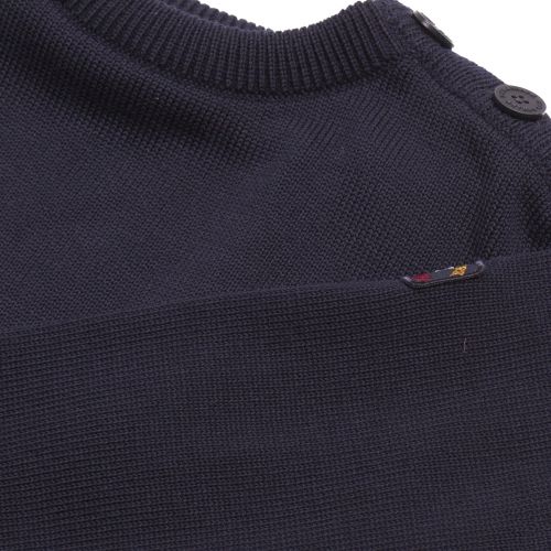 Paul & Shark Mens Navy Button Shoulder Crew Knitted Jumper 32859 by Paul And Shark from Hurleys