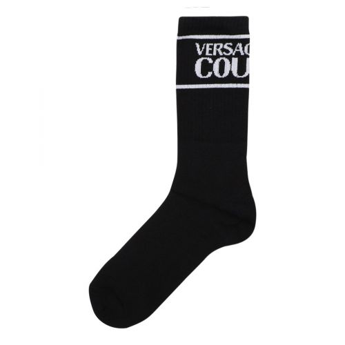 Mens Black Logo Cotton Socks 103140 by Versace Jeans Couture from Hurleys