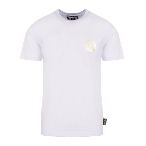 Mens White Small Foil Logo Slim Fit S/s T Shirt 74131 by Versace Jeans Couture from Hurleys