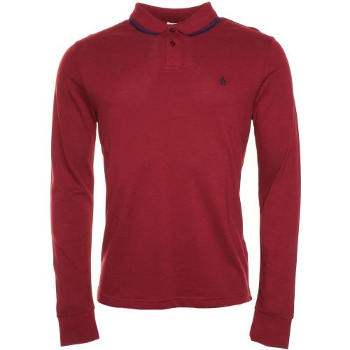 Mens Pomegranate Duo Slim Fit L/s Polo Shirt 9856 by Original Penguin from Hurleys