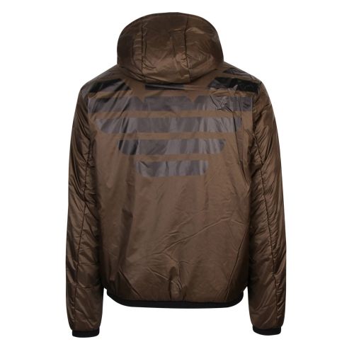 Mens Khaki Printed Eagle Padded Jacket 45660 by Emporio Armani from Hurleys