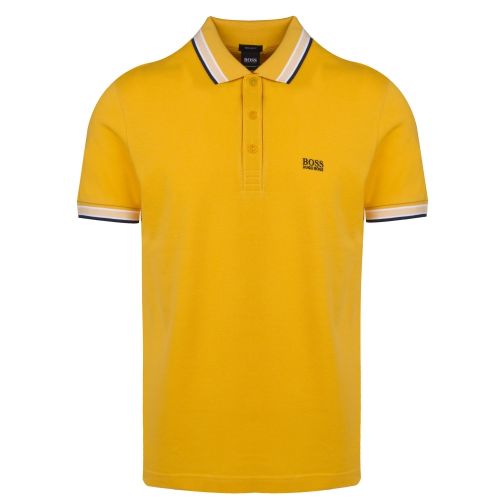 Athleisure Mens Pale Yellow Paddy Regular Fit S/s Polo Shirt 38746 by BOSS from Hurleys