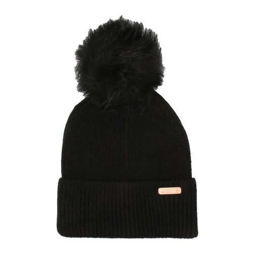 Womens Black Mallory Pom Beanie 79313 by Barbour International from Hurleys
