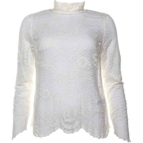 Womens Pristine Viloras L/s Lace Top 61021 by Vila from Hurleys