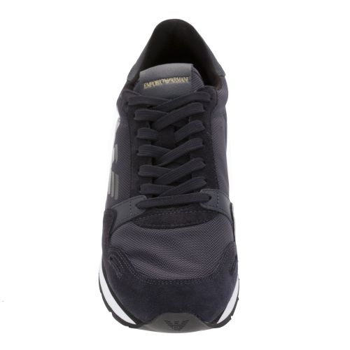Mens Navy Logo Runner Trainers 29199 by Emporio Armani from Hurleys