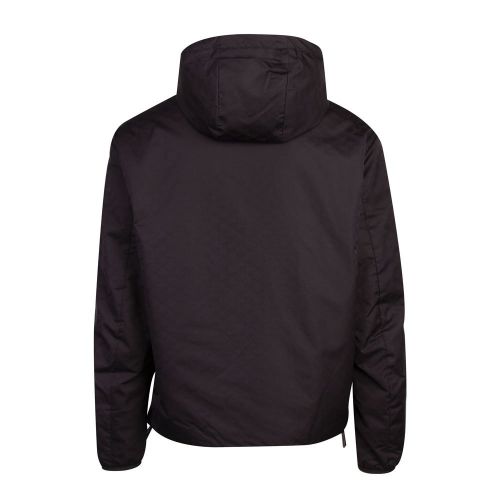 Mens Black Woven Eagle Hooded Jacket 82076 by Emporio Armani from Hurleys