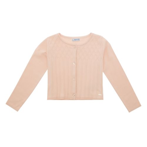 Girls Nude Pink Knitted Cardigan 29876 by Mayoral from Hurleys