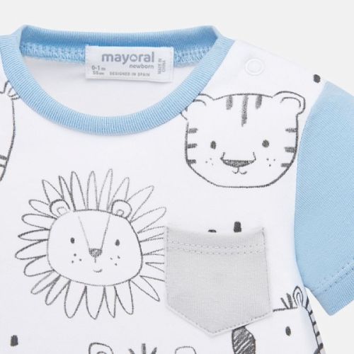 Baby Blue Bay Animal 3 Piece Tracksuit 58195 by Mayoral from Hurleys