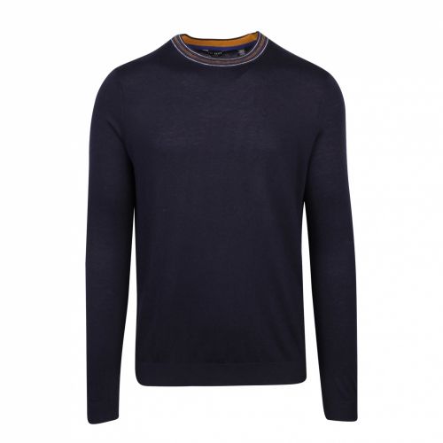 Mens Navy Mailais Crew Neck Knitted Jumper 43951 by Ted Baker from Hurleys