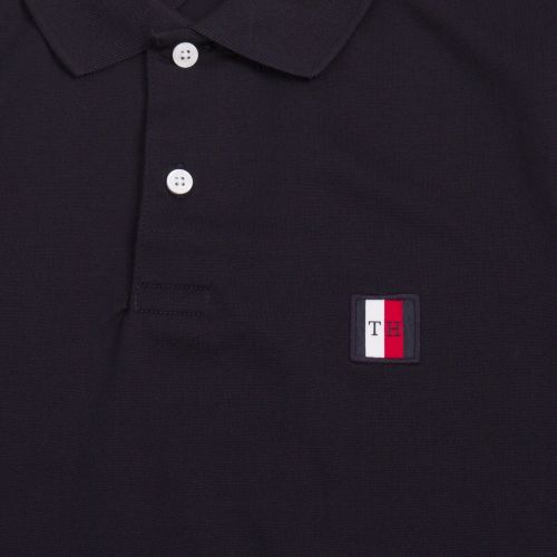 Mens Desert Sky Navy Badge Slim Fit S/s Polo Shirt 52795 by Tommy Hilfiger from Hurleys