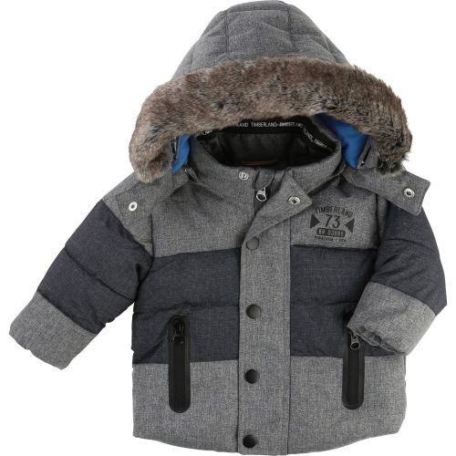 Baby Grey Fur Lined Hooded Jacket 65550 by Timberland from Hurleys