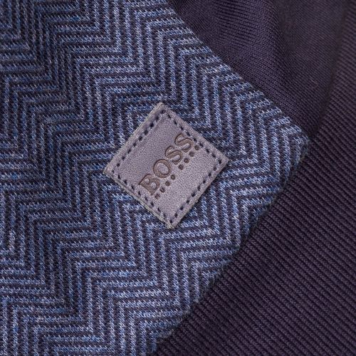 Mens Dark Blue Loungewear Herringbone Crew Sweat Top 68329 by BOSS from Hurleys