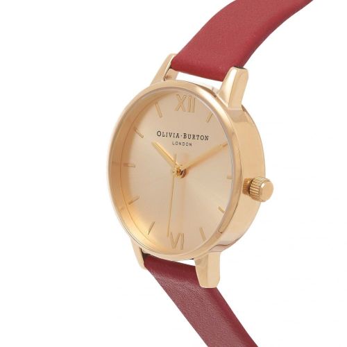 Womens Red & Gold Midi Dial Watch 72889 by Olivia Burton from Hurleys