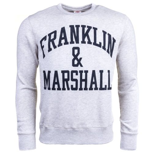 Mens Original Grey Arch Logo Crew Sweat Top 66162 by Franklin + Marshall from Hurleys