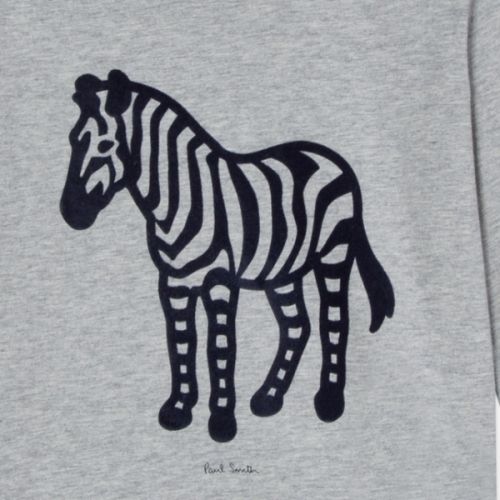Boys Grey Vazo Zebra L/s T Shirt 45905 by Paul Smith Junior from Hurleys