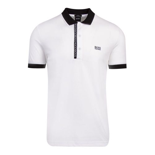 Athleisure Mens White Paule 4 S/s Polo Shirt 81157 by BOSS from Hurleys