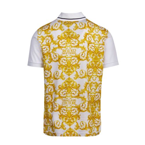 Mens White Baroque Contrast Regular Fit S/s Polo Shirt 85007 by Versace Jeans Couture from Hurleys