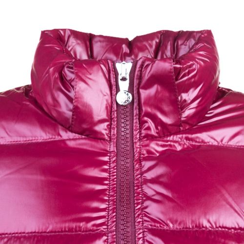 Womens Burgundy Authentic Fur Hooded Shiny Jacket 67729 by Pyrenex from Hurleys