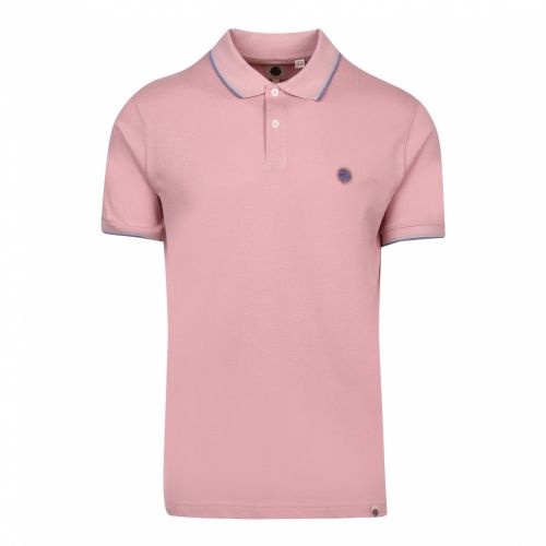 Mens Pink Tipped Pique S/s Polo Shirt 49193 by Pretty Green from Hurleys