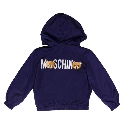 Boys Navy Toy Logo Hooded Zip Through Jacket 36114 by Moschino from Hurleys