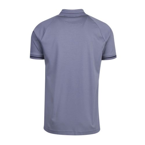 Athleisure Mens Blue Grey Paddy 4 Tipped Regular Fit S/s Polo Shirt 80800 by BOSS from Hurleys