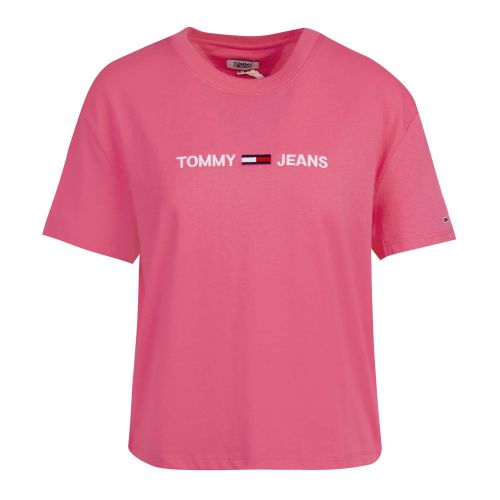 Womens Glamour Pink Modern Logo S/s T Shirt 75152 by Tommy Jeans from Hurleys