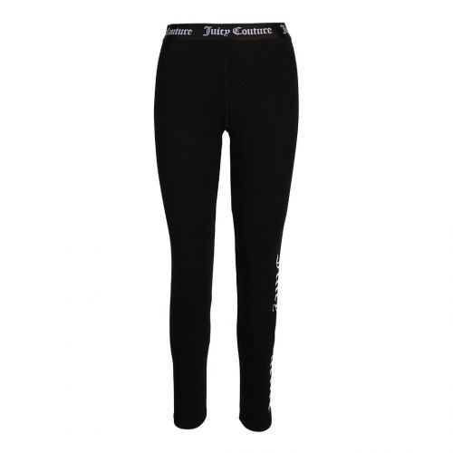 Womens Black Branded Leggings 94946 by Juicy Couture from Hurleys