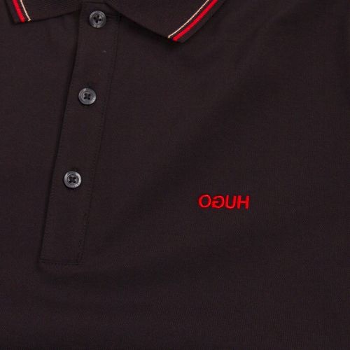 Mens Black Dinoso202 Tipped S/s Polo Shirt 56906 by HUGO from Hurleys