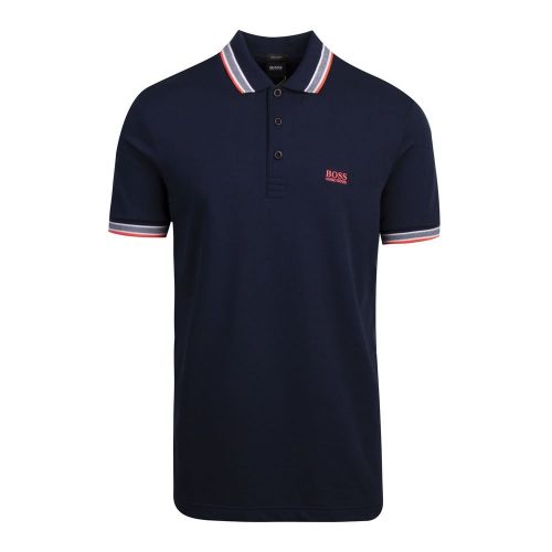 Athleisure Mens Dark Blue Paddy Regular Fit S/s Polo Shirt 88165 by BOSS from Hurleys