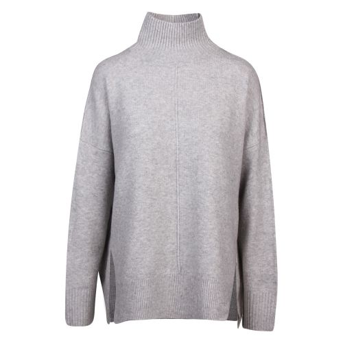 Womens Light Grey Melange River Chari Knits High Neck Jumper 47697 by French Connection from Hurleys