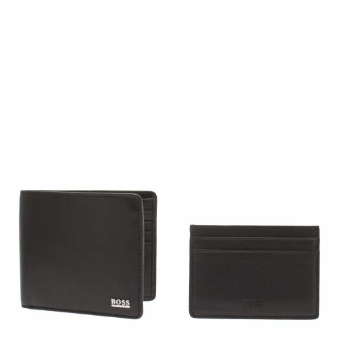 Mens Black Leather Wallet & Card Case Gift Set 34298 by BOSS from Hurleys