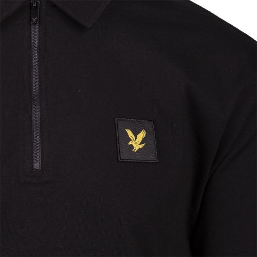 Mens Jet Black Jersey S/s Polo Shirt 103470 by Lyle and Scott from Hurleys