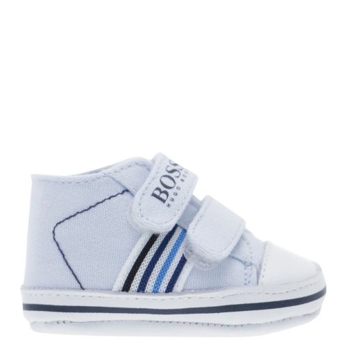 Baby Pale Blue Branded Trainers (15-21) 19636 by BOSS from Hurleys