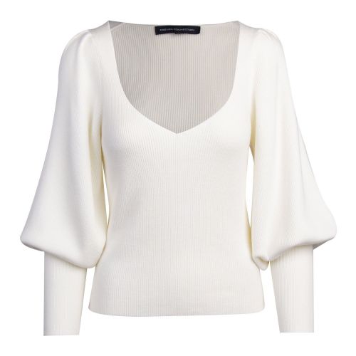 Womens Classic Cream Joss Knits Puff Sleeve Jumper 77707 by French Connection from Hurleys