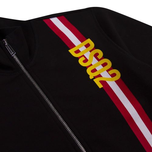 Boys Black Racing Stripe Sweat Jacket 86502 by Dsquared2 from Hurleys