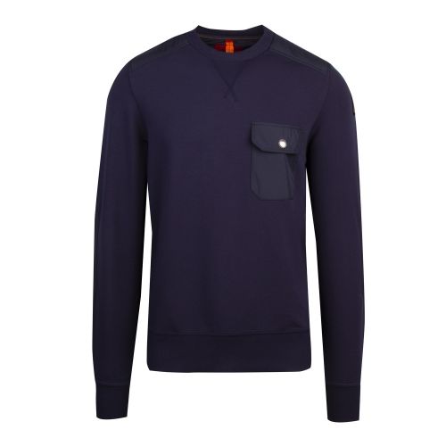 Mens Blue Black Grady Pocket Sweat Top 53910 by Parajumpers from Hurleys