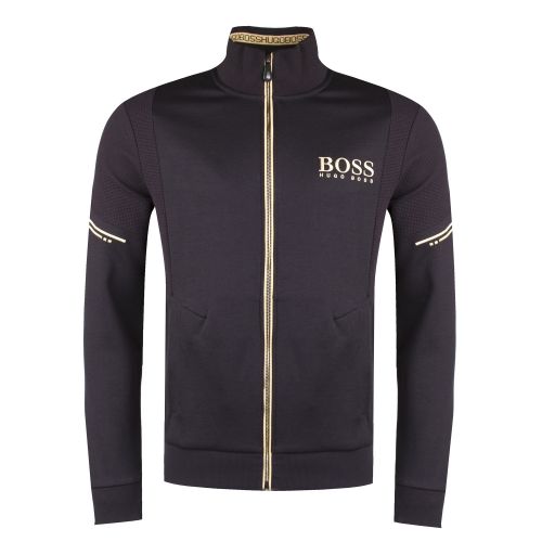 Athleisure Mens Black Skaz Funnel Neck Zip Through Sweat Jacket 28136 by BOSS from Hurleys