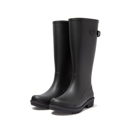 Womens Black Wonderwelly Tall Wellington Boots 83688 by FitFlop from Hurleys