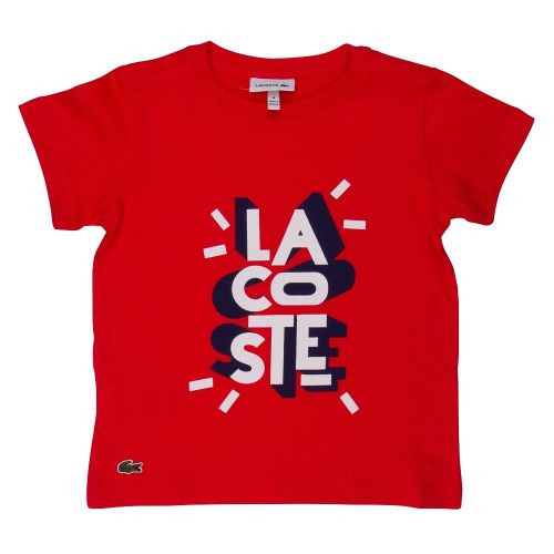 Boys Grenadine Graphic Print Tee Shirt 71365 by Lacoste from Hurleys