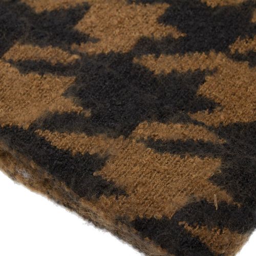 Womens Black/Toffee Viella Houndstooth Beanie 94239 by Vila from Hurleys