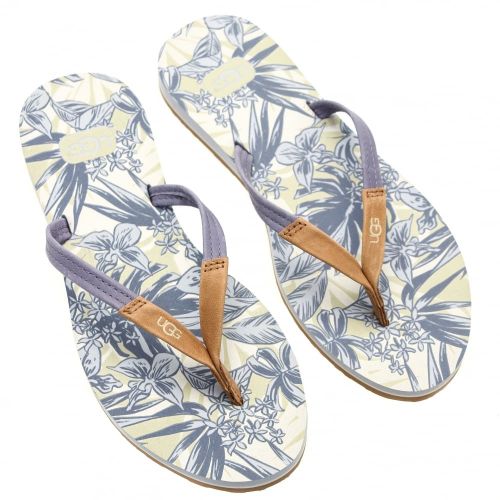 Womens Tropical Stonewash Magnolia Island Floral Flip Flops 39654 by UGG from Hurleys