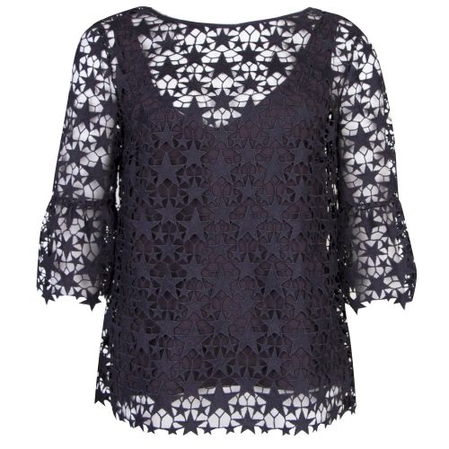 Casual Womens Dark Blue Kaloky2 Star Top 22207 by BOSS from Hurleys