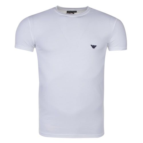 Mens White Small Logo Slim Fit S/s T Shirt 20008 by Emporio Armani Bodywear from Hurleys