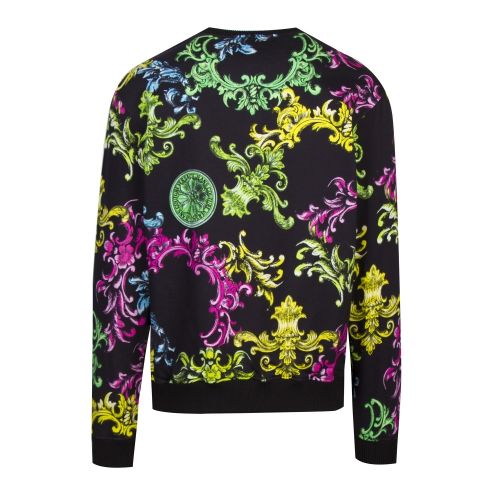 Mens Black Multi Baroque Crew Sweat Top 46778 by Versace Jeans Couture from Hurleys