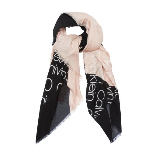 Womens Nude/Black Dressed Up Logo Scarf 42847 by Calvin Klein from Hurleys