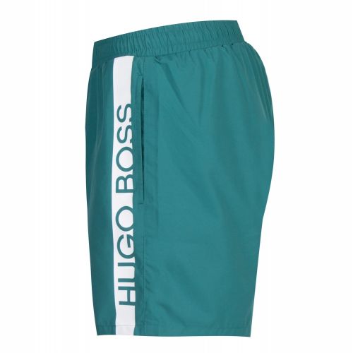 Mens Emerald Green Dolphin Side Logo Swim Shorts 42822 by BOSS from Hurleys