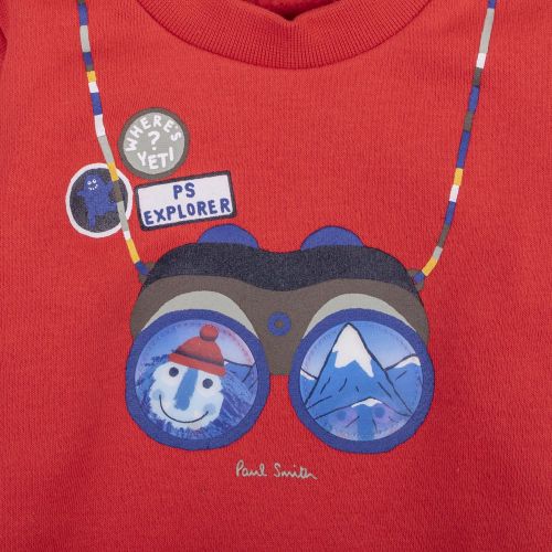 Boys Red Baby Explorer Sweat Top 98757 by Paul Smith Junior from Hurleys