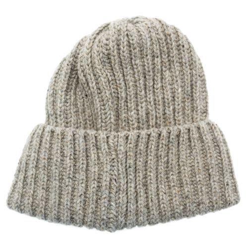 Lifestyle Mens Grey Mix Tyne Turnback Beanie Hat 64819 by Barbour from Hurleys