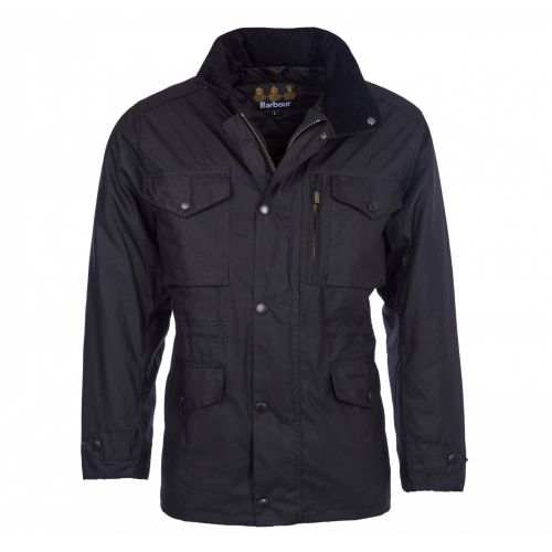 Lifestyle Mens Black Sapper Waxed Jacket 64776 by Barbour from Hurleys